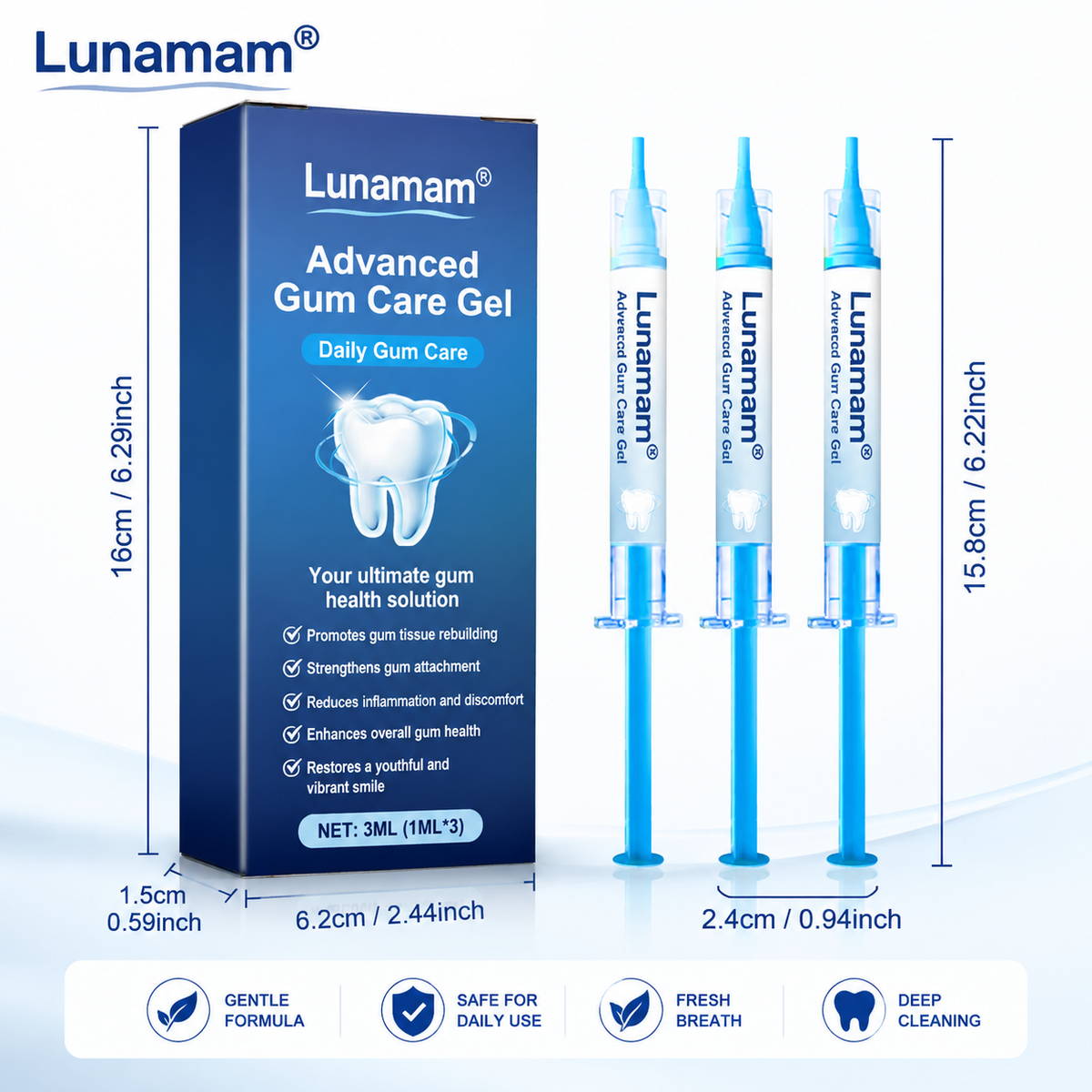 Lunamam® Advanced Gum Care Gel – Daily Oral Care Gel for a Fresh & Comfortable Smile